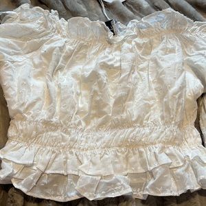 Meet me in capri off the shoulder top